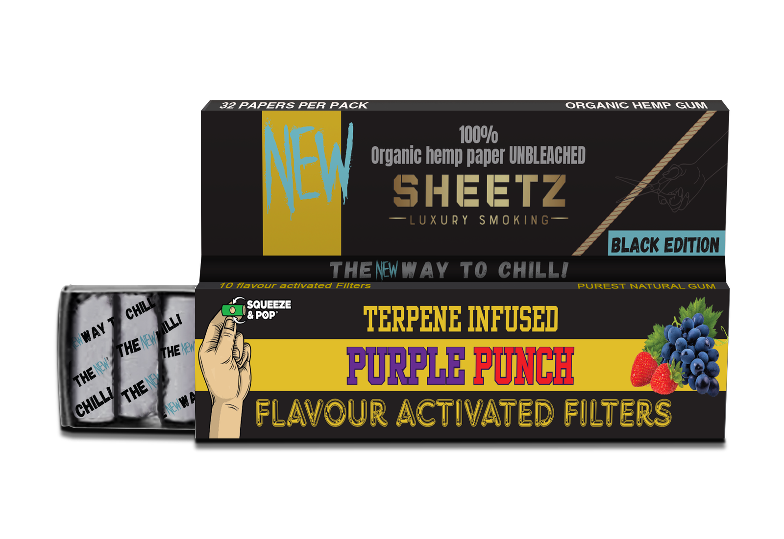 Discover the Best 100% Organic Rolling Paper with a Twist: Terpene-Infused Filters in Grape and Strawberry Flavours